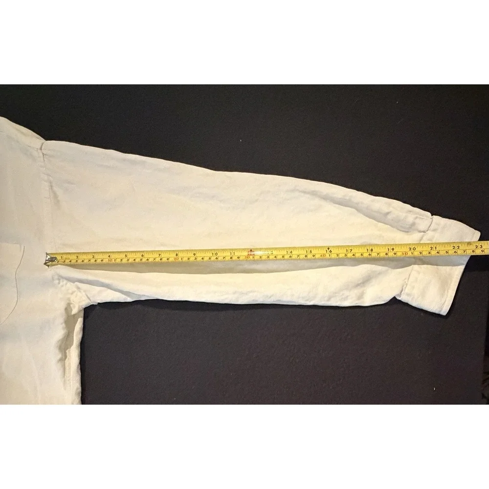 Polo Ralph Lauren Silk Linen Blend Caldwell Loop Collar Long Sleeve Mens Large